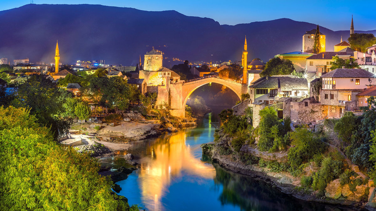 Stari Most Bridge in Mostar, Bosnia and Herzegovina