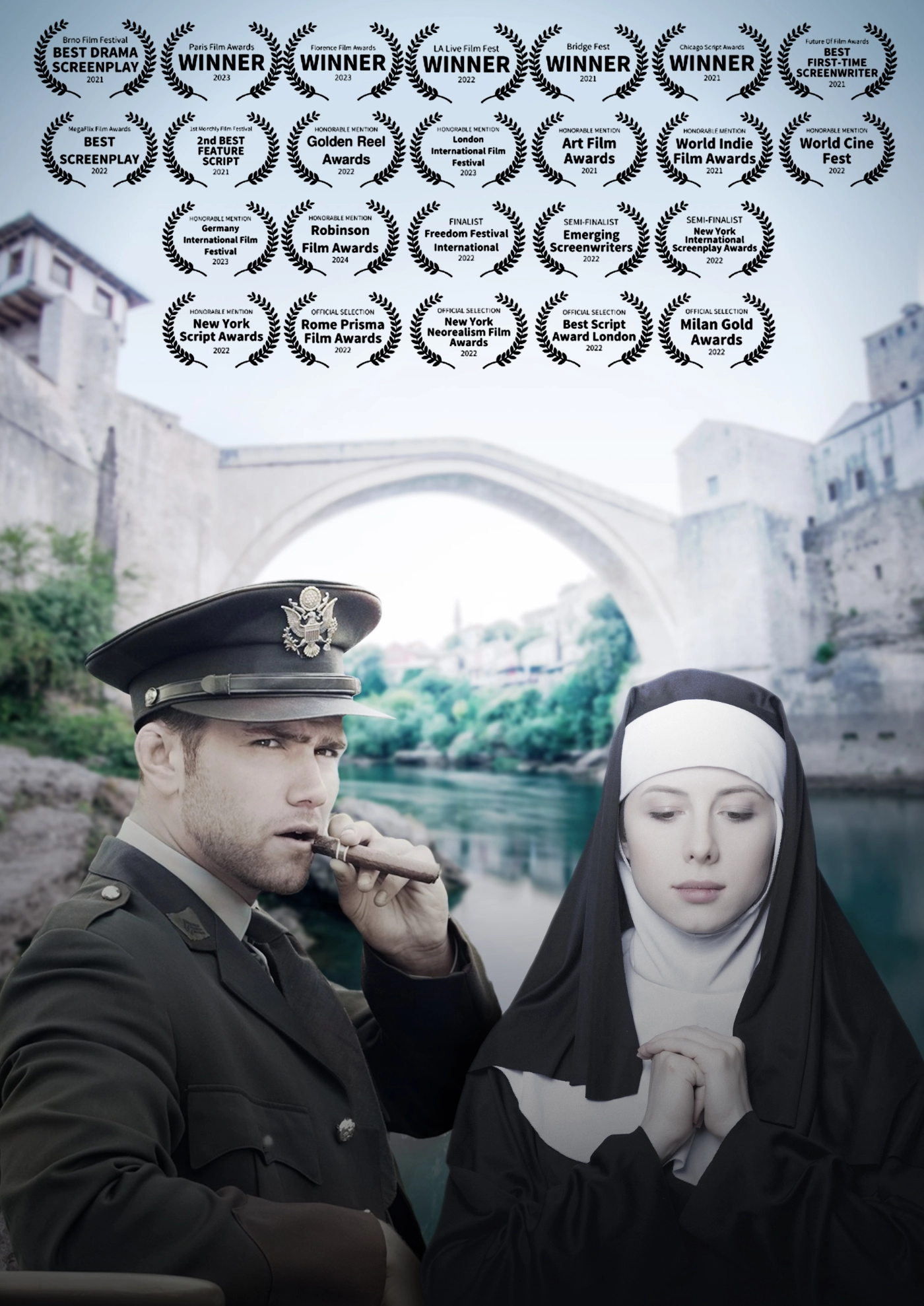 A Nun And An Officer Poster